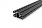 Preview: Aluminiumprofil 45x90 Nut 10 Leicht B-Typ Schwarz